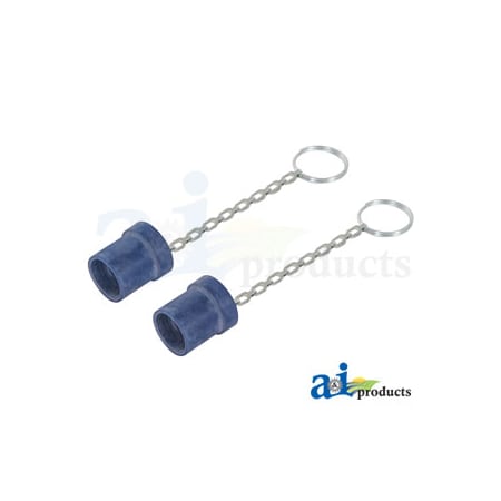 A & I Products Dust Cap w/Chain, 1/2" (2 pkg) 3.75" x4" x2" A-5209-4